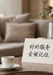 参考图中的中性家居洽谈空间插图，非客户现场